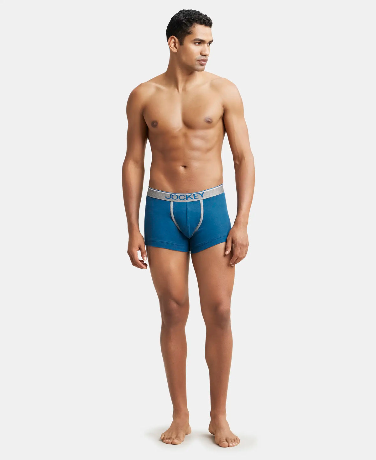 Super Combed Cotton Rib Solid Trunk with Ultrasoft Waistband - Seaport Teal