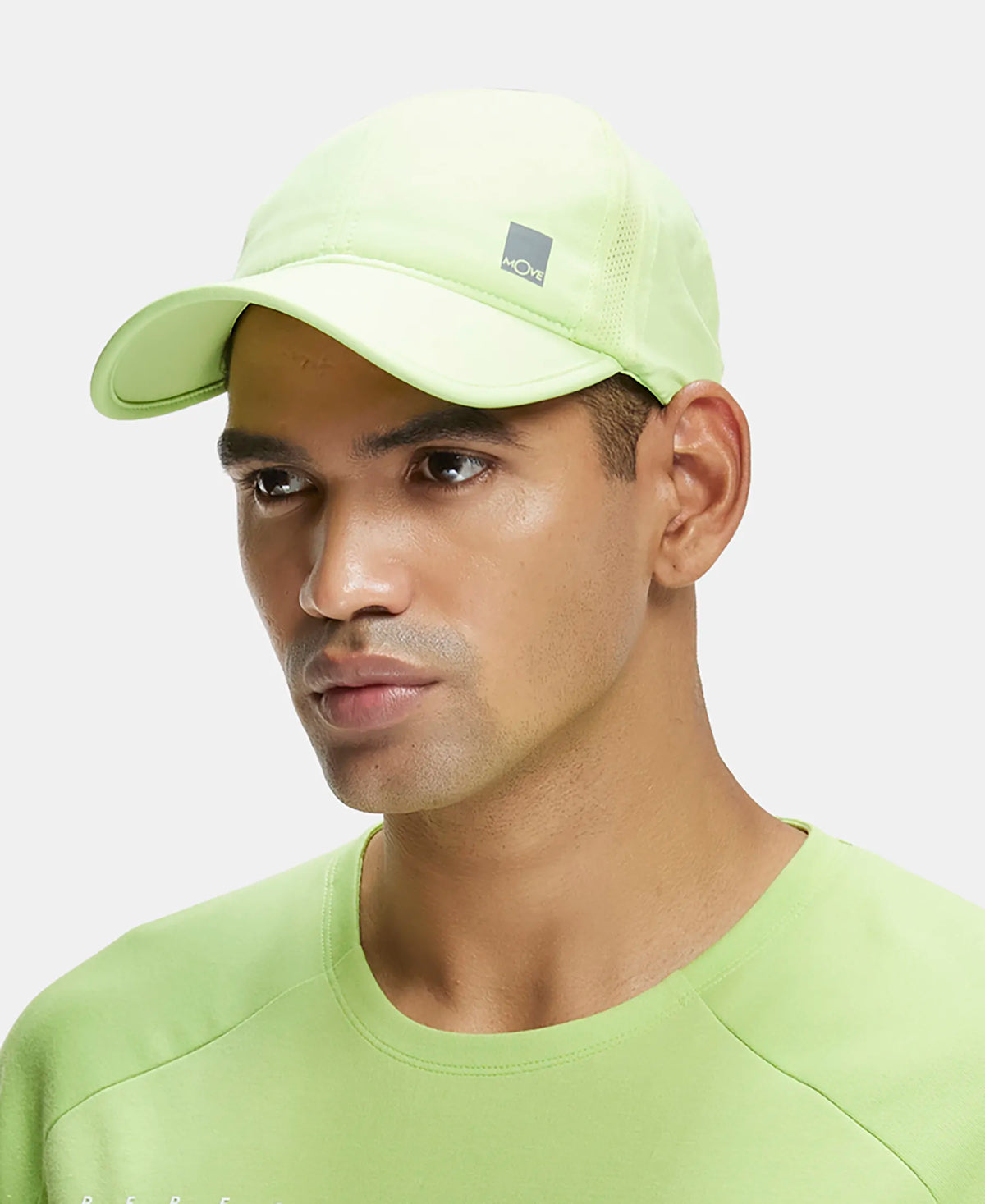 Polyester Solid Cap with Adjustable Back Closure and StayDry Technology - Green Glow