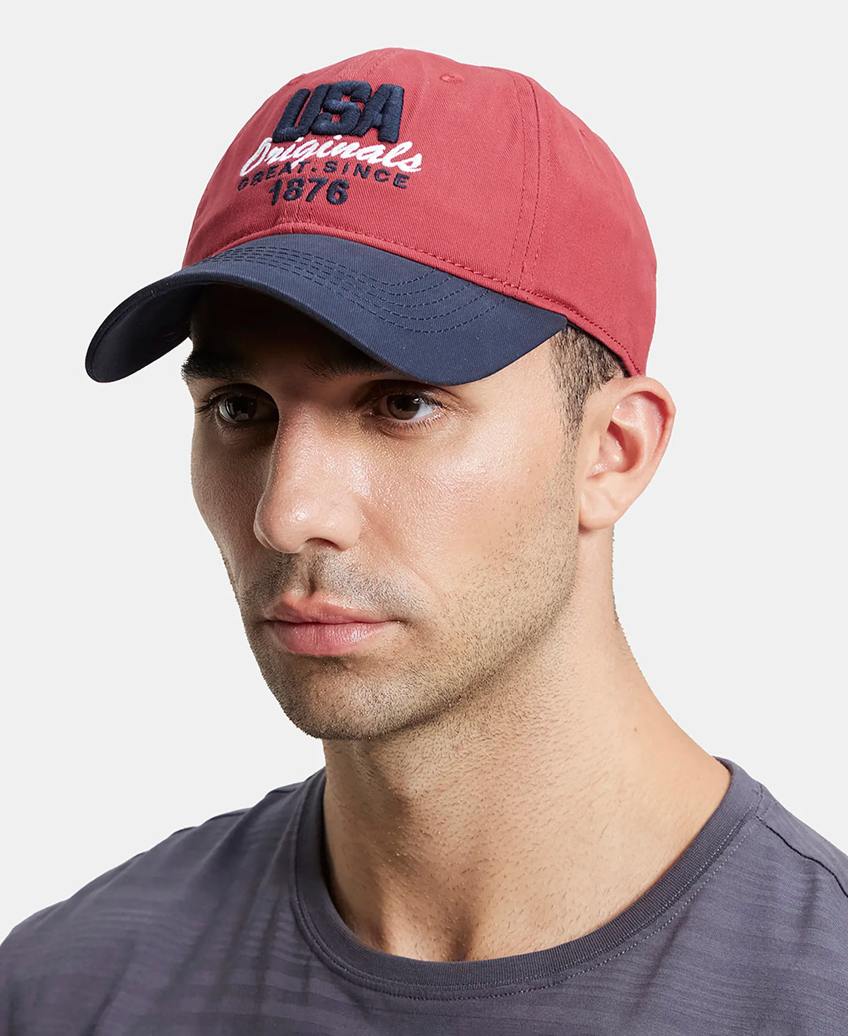 Super Combed Cotton Solid Cap with Adjustable Back Closure - Maroon