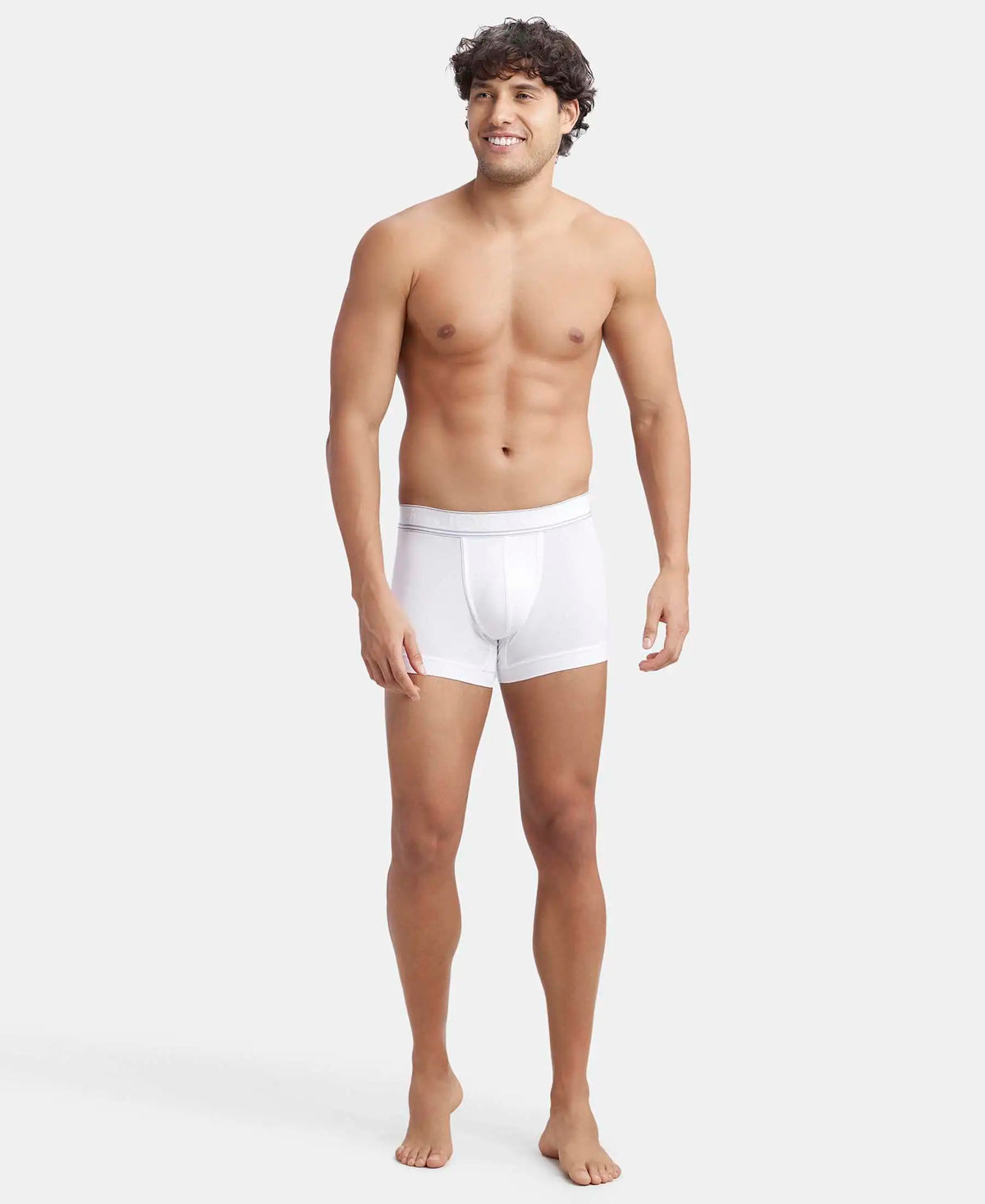 Tencel Micro Modal Elastane Stretch Solid Trunk with Natural StayFresh Properties - White