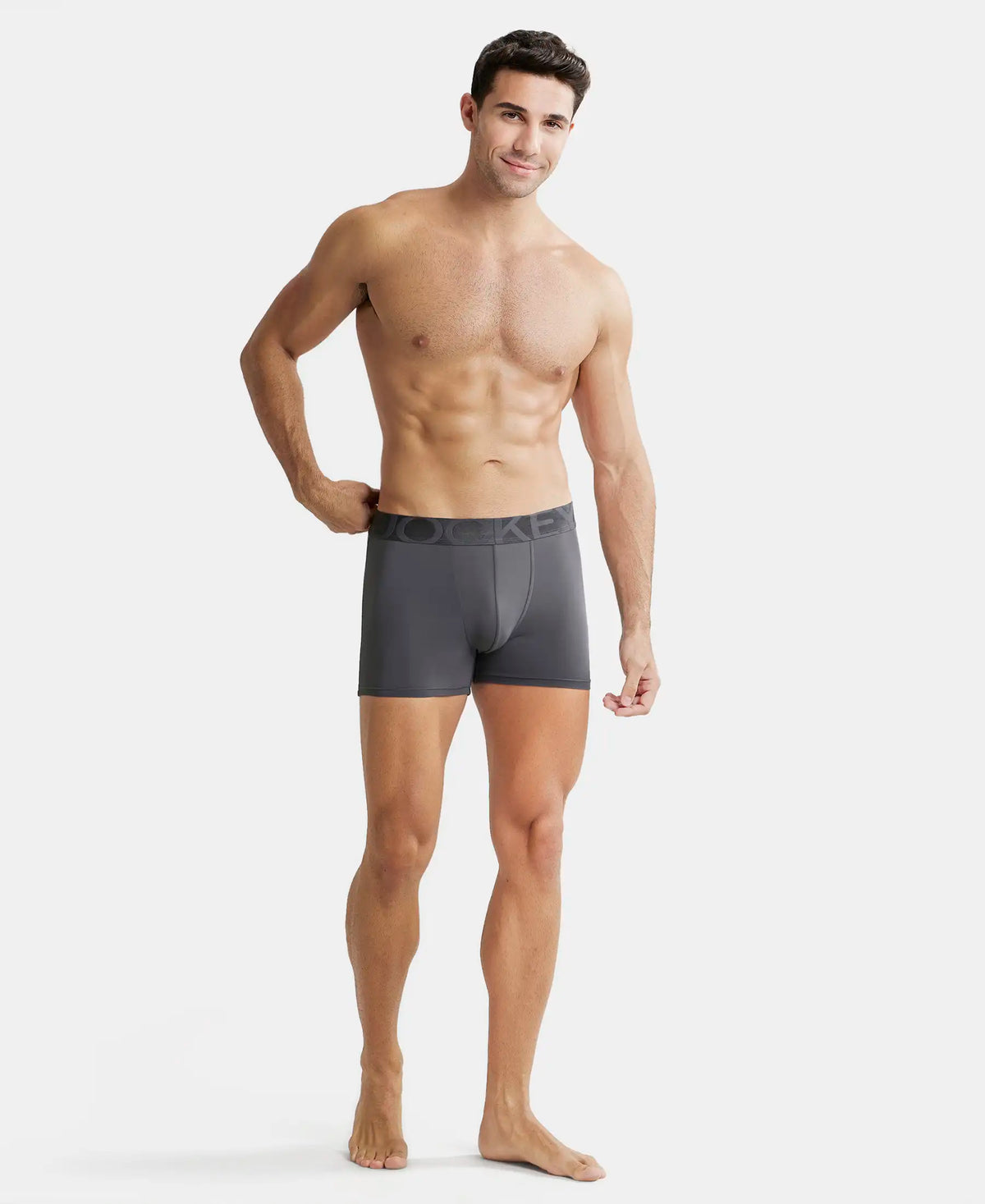 Tactel Microfiber Elastane Stretch Solid Trunk with Moisture Move Properties - Ebony