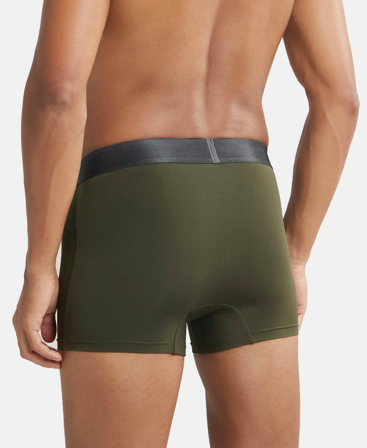 Tactel Microfiber Elastane Stretch Solid Trunk with Moisture Move Properties - Forest Night
