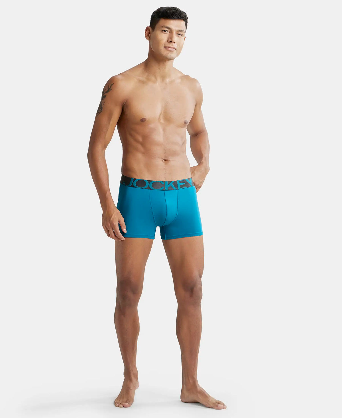 Tactel Microfiber Elastane Stretch Solid Trunk with Moisture Move Properties - Ocean Depth