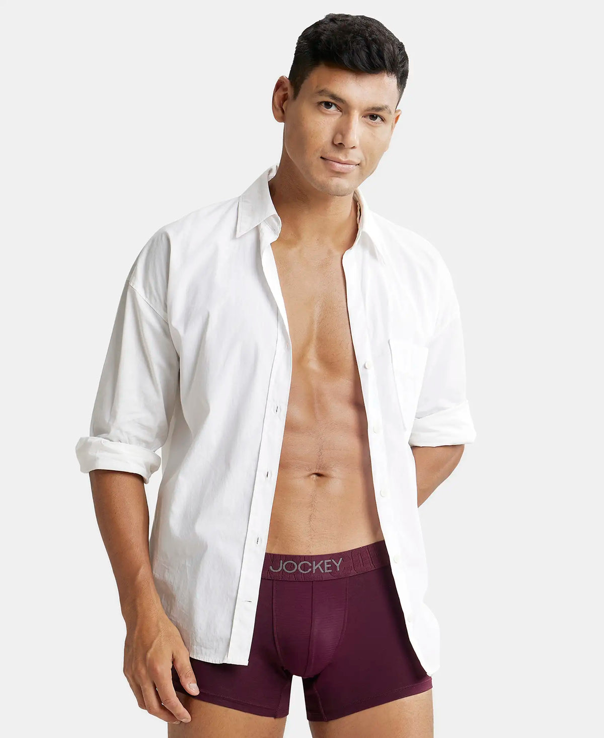Supima Cotton Elastane Stretch Solid Trunk with Ultrasoft Waistband - Wine Tasting