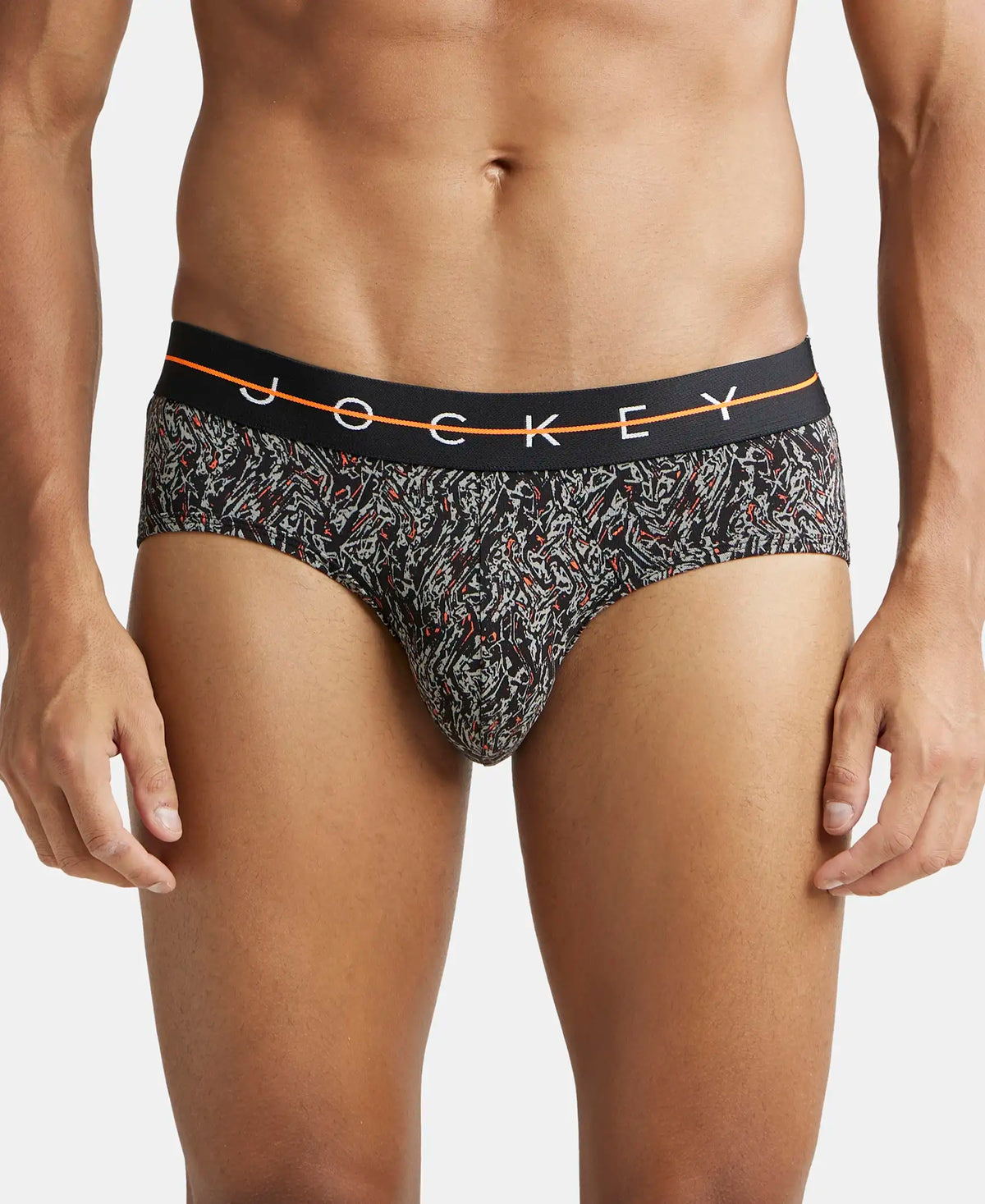 Super Combed Cotton Elastane Stretch Printed Brief with Ultrasoft Waistband - Assorted