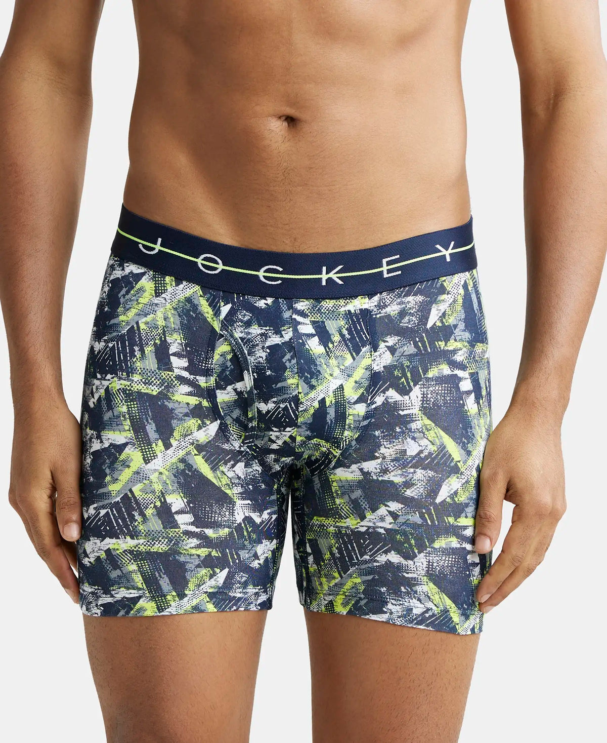 Super Combed Cotton Elastane Printed Boxer Brief with Ultrasoft Waistband - Assorted