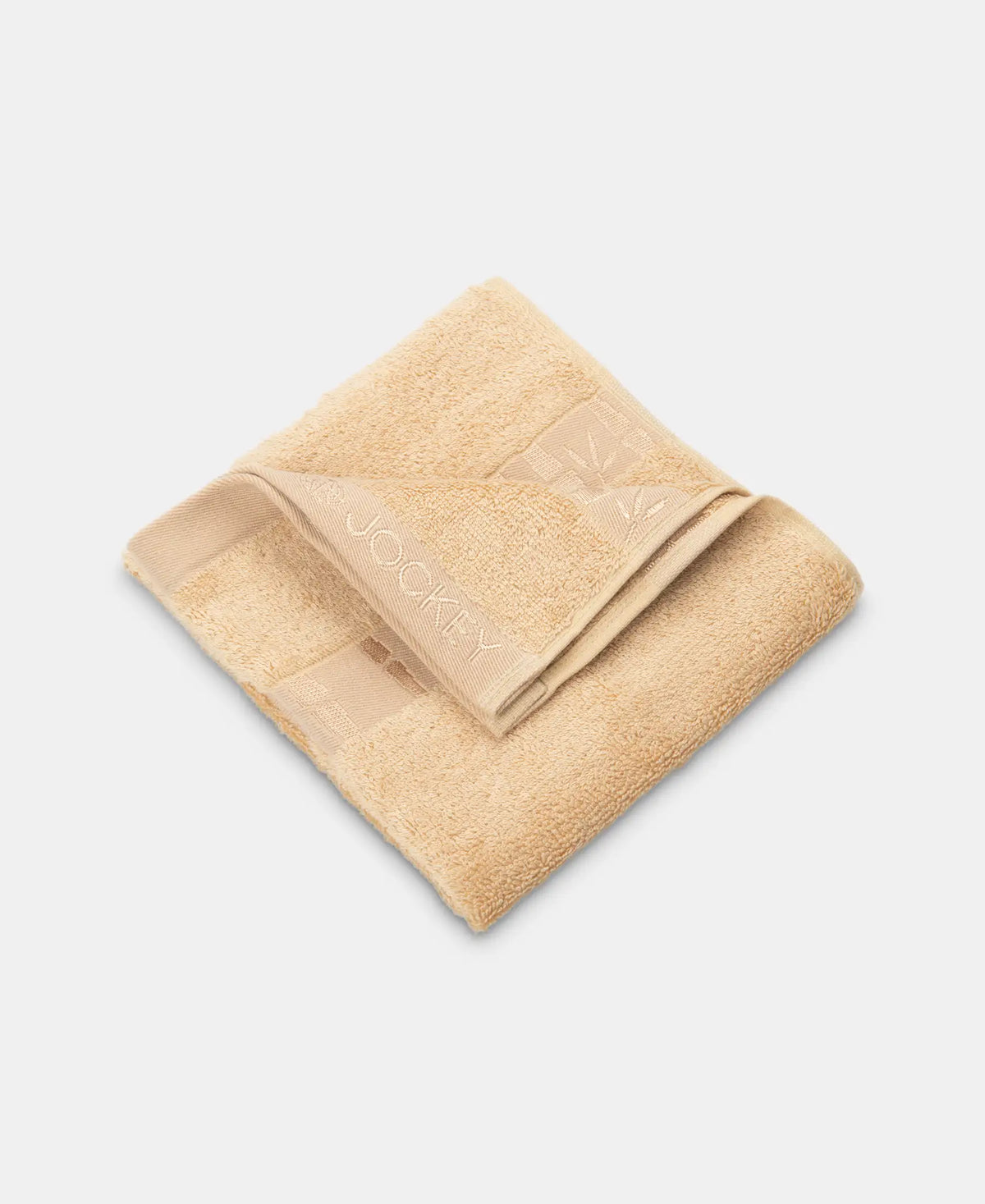Bamboo Cotton Blend Terry Ultrasoft and Durable Hand Towel with Natural StayFresh Properties - Beige (Pack of 2)