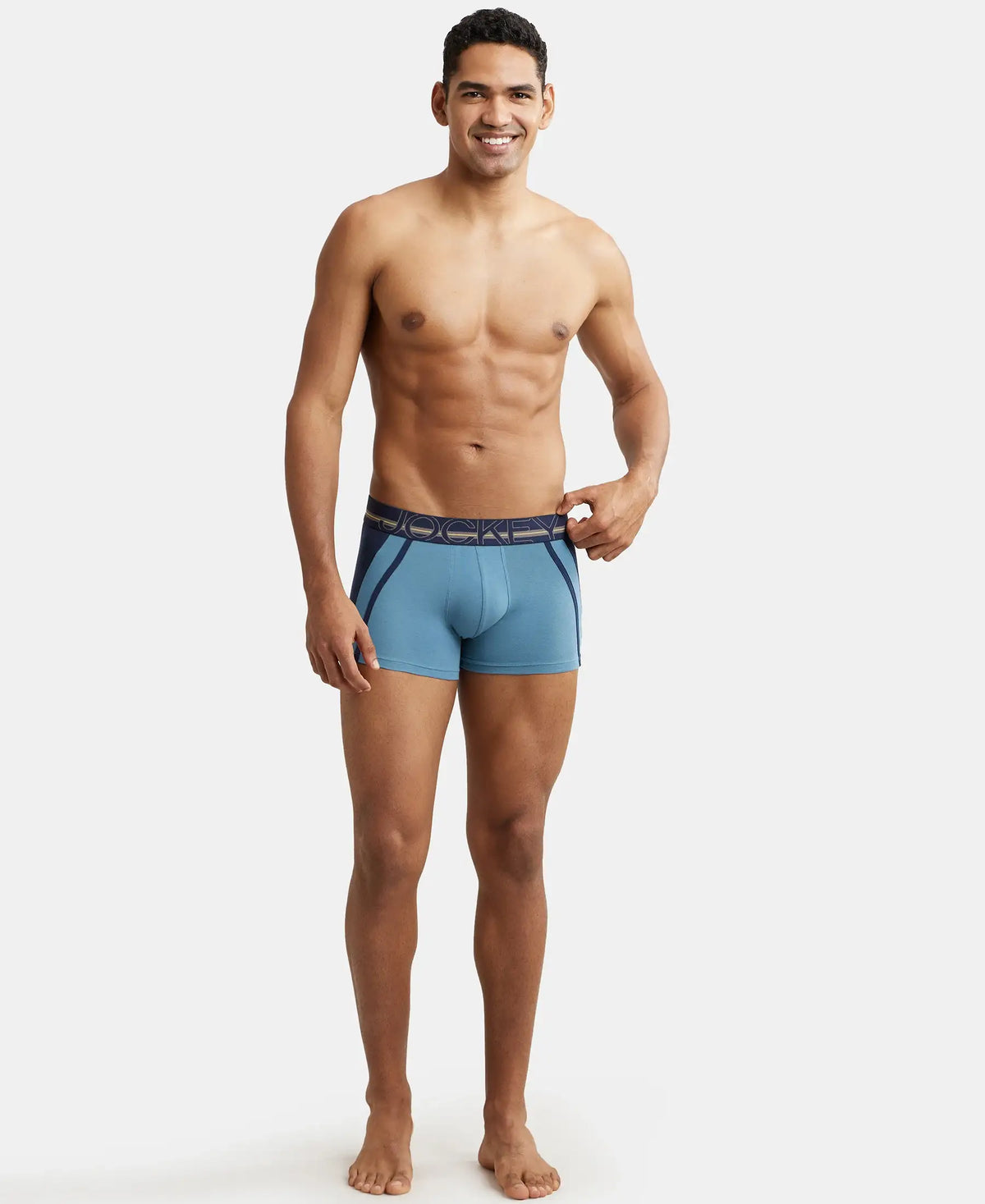 Super Combed Cotton Elastane Stretch Solid Trunk with Ultrasoft Waistband - Assorted