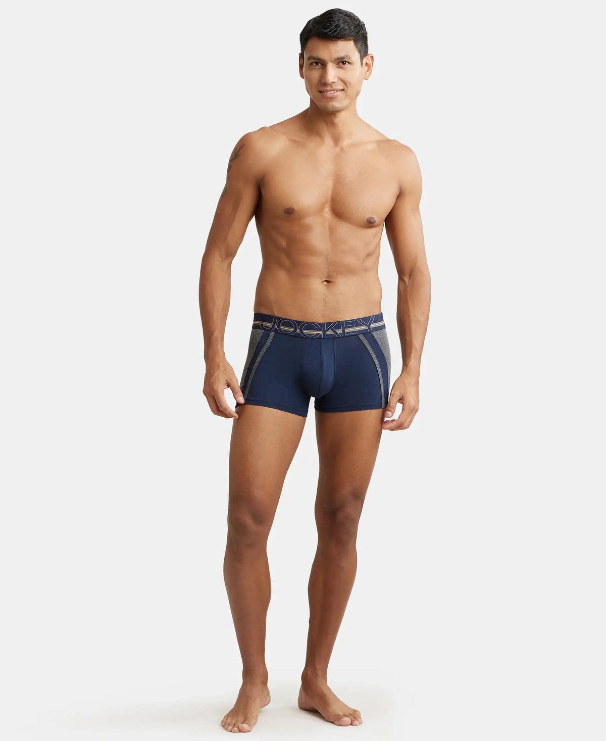 Super Combed Cotton Elastane Stretch Solid Trunk with Ultrasoft Waistband - Navy