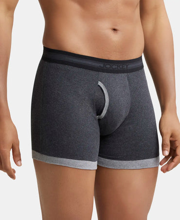 Super Combed Cotton Rib Solid Boxer Brief with StayFresh Treatment - Assorted