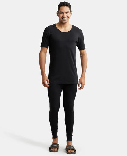 Extra Warmth Super Combed Cotton Rich Thermal Long Johns with StayWarm Technology - Black