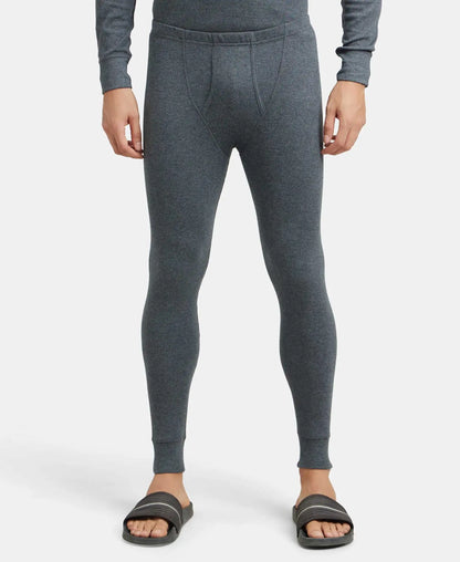 Extra Warmth Super Combed Cotton Rich Thermal Long Johns with StayWarm Technology - Charcoal Melange