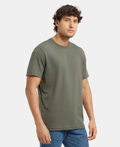Super Combed Cotton Rich Round Neck Half Sleeve T-Shirt - Deep Olive