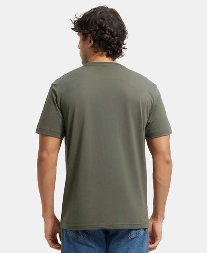 Super Combed Cotton Rich Round Neck Half Sleeve T-Shirt - Deep Olive