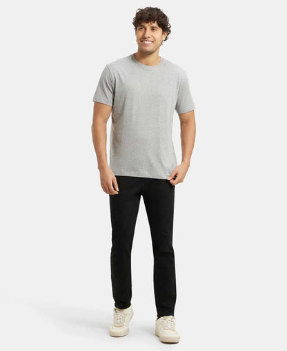 Super Combed Cotton Rich Round Neck Half Sleeve T-Shirt - Grey Melange
