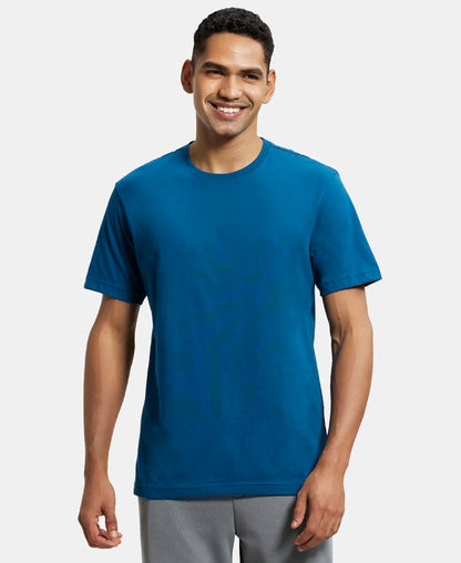 Super Combed Cotton Rich Round Neck Half Sleeve T-Shirt - Seaport Teal