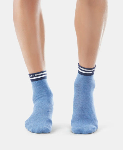 Compact Cotton Elastane Stretch Ankle Length Socks with StayFresh Treatment - Assorted