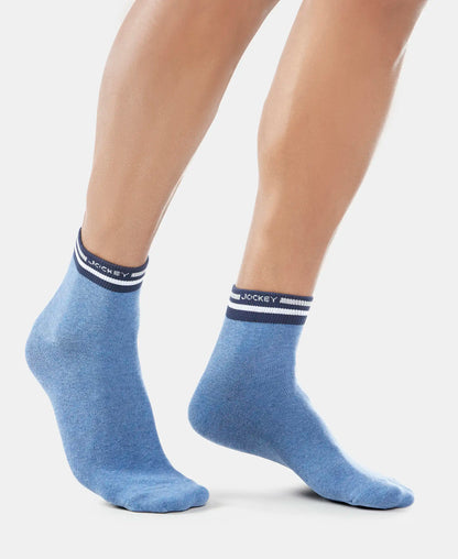 Compact Cotton Elastane Stretch Ankle Length Socks with StayFresh Treatment - Assorted