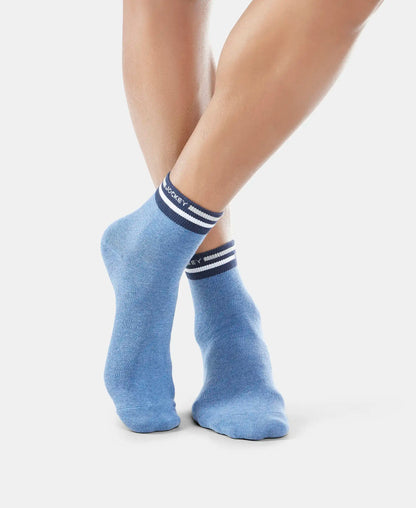 Compact Cotton Elastane Stretch Ankle Length Socks with StayFresh Treatment - Assorted