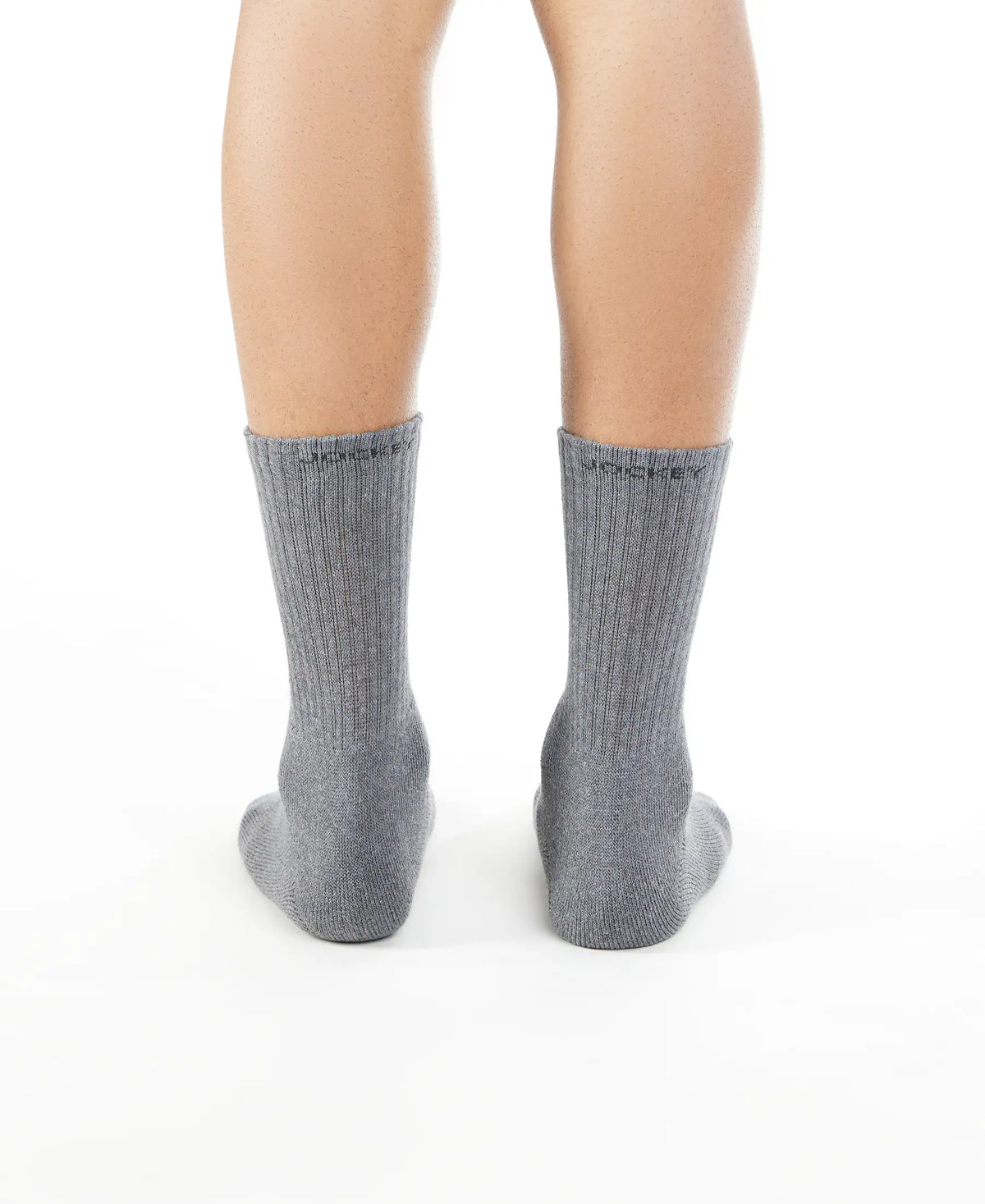 Compact Cotton Terry Crew Length Socks With StayFresh Treatment - Charcoal Melange
