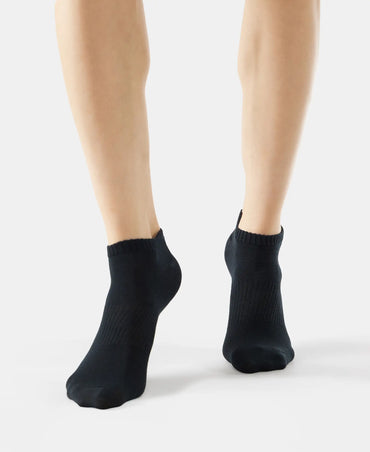Compact Cotton Elastane Stretch Low Show Socks With StayFresh Treatment - Assorted
