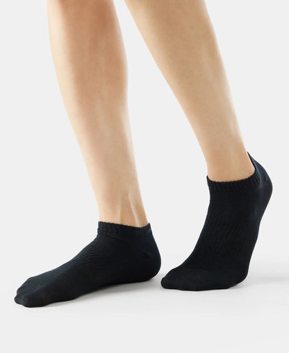 Compact Cotton Elastane Stretch Low Show Socks With StayFresh Treatment - Assorted