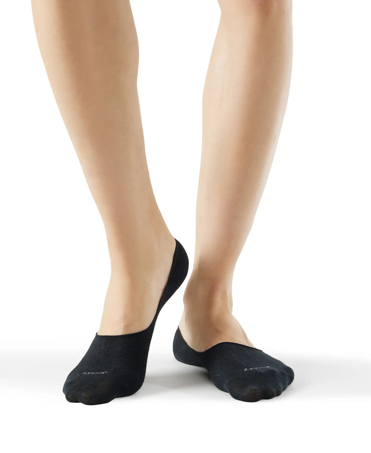 Compact Cotton Elastane Stretch No Show Socks With StayFresh Treatment - Black (Pack of 2)