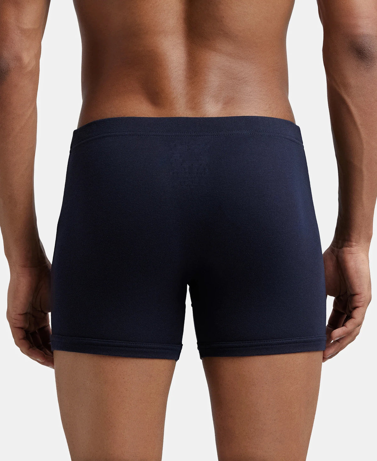Super Combed Cotton Rib Solid Boxer Brief with Ultrasoft and Durable Waistband - Deep Navy