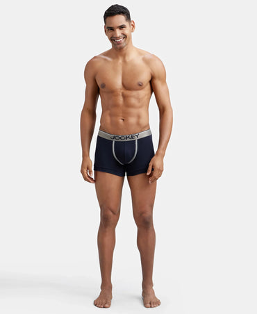 Super Combed Cotton Rib Solid Trunk with Ultrasoft Waistband - Deep Navy