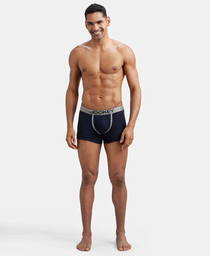 Super Combed Cotton Rib Solid Trunk with Ultrasoft Waistband - Deep Navy