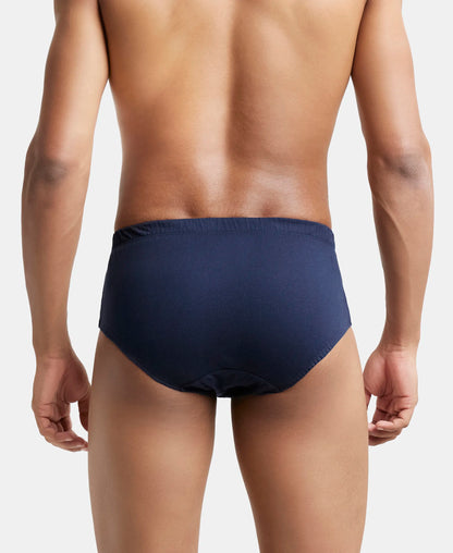 Super Combed Cotton Solid Brief with Ultrasoft Concealed Waistband - Deep Navy