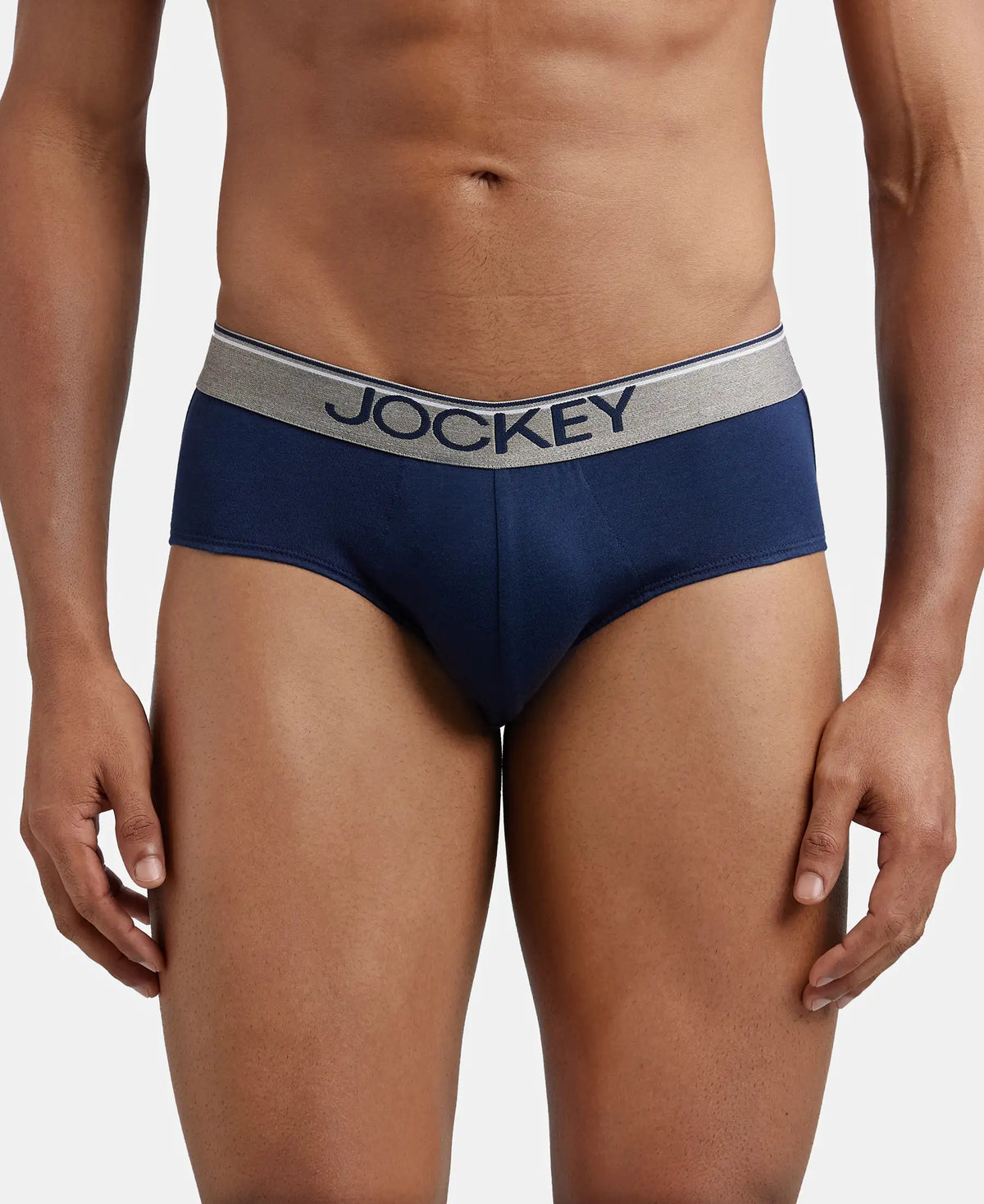 Super Combed Cotton Solid Brief with Ultrasoft Waistband - Deep Navy