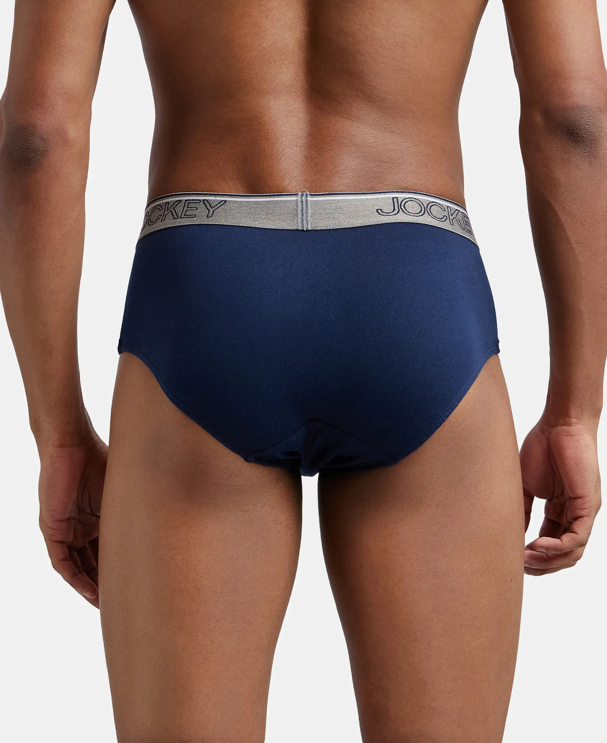 Super Combed Cotton Solid Brief with Ultrasoft Waistband - Deep Navy
