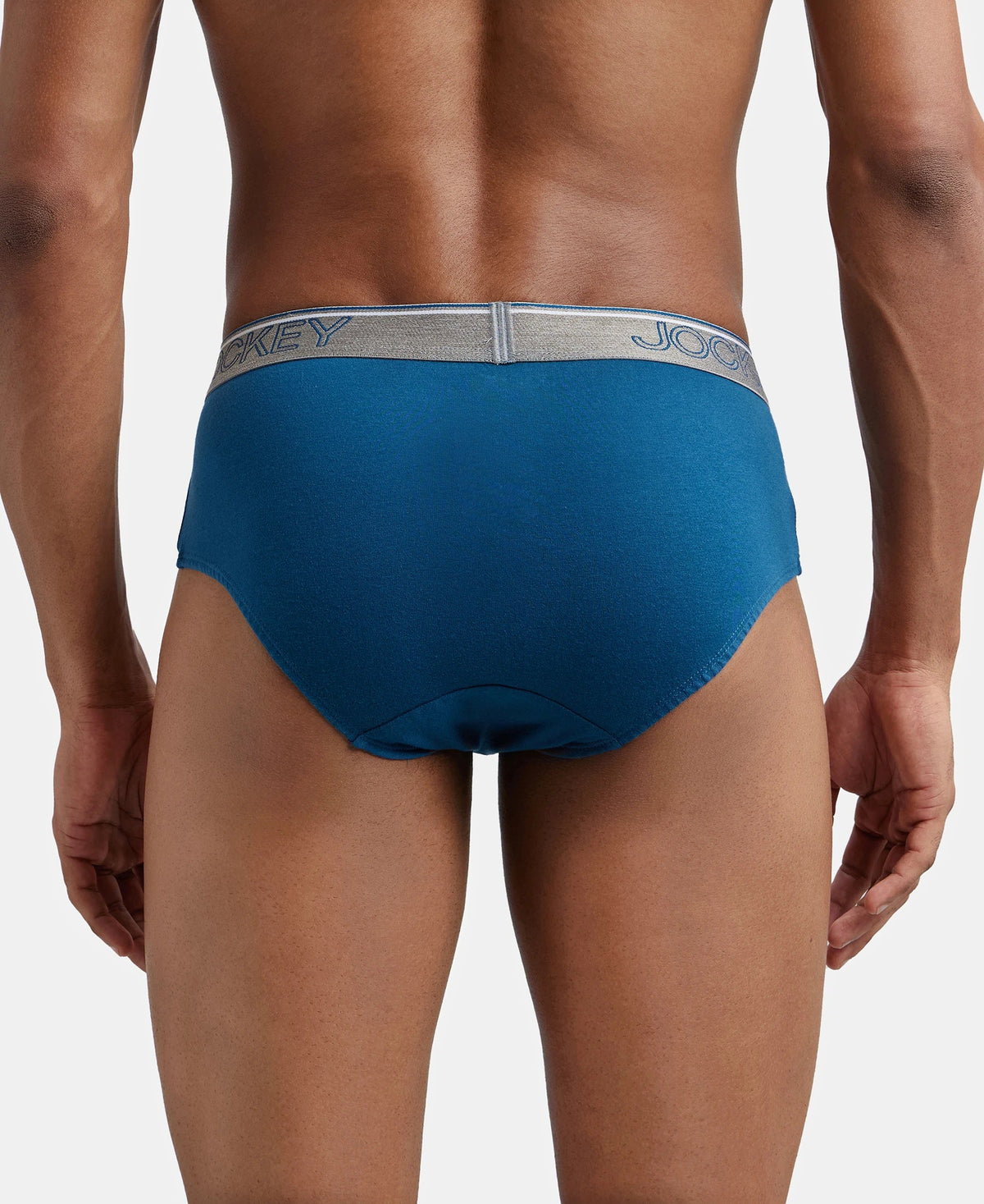 Super Combed Cotton Solid Brief with Ultrasoft Waistband - Seaport Teal