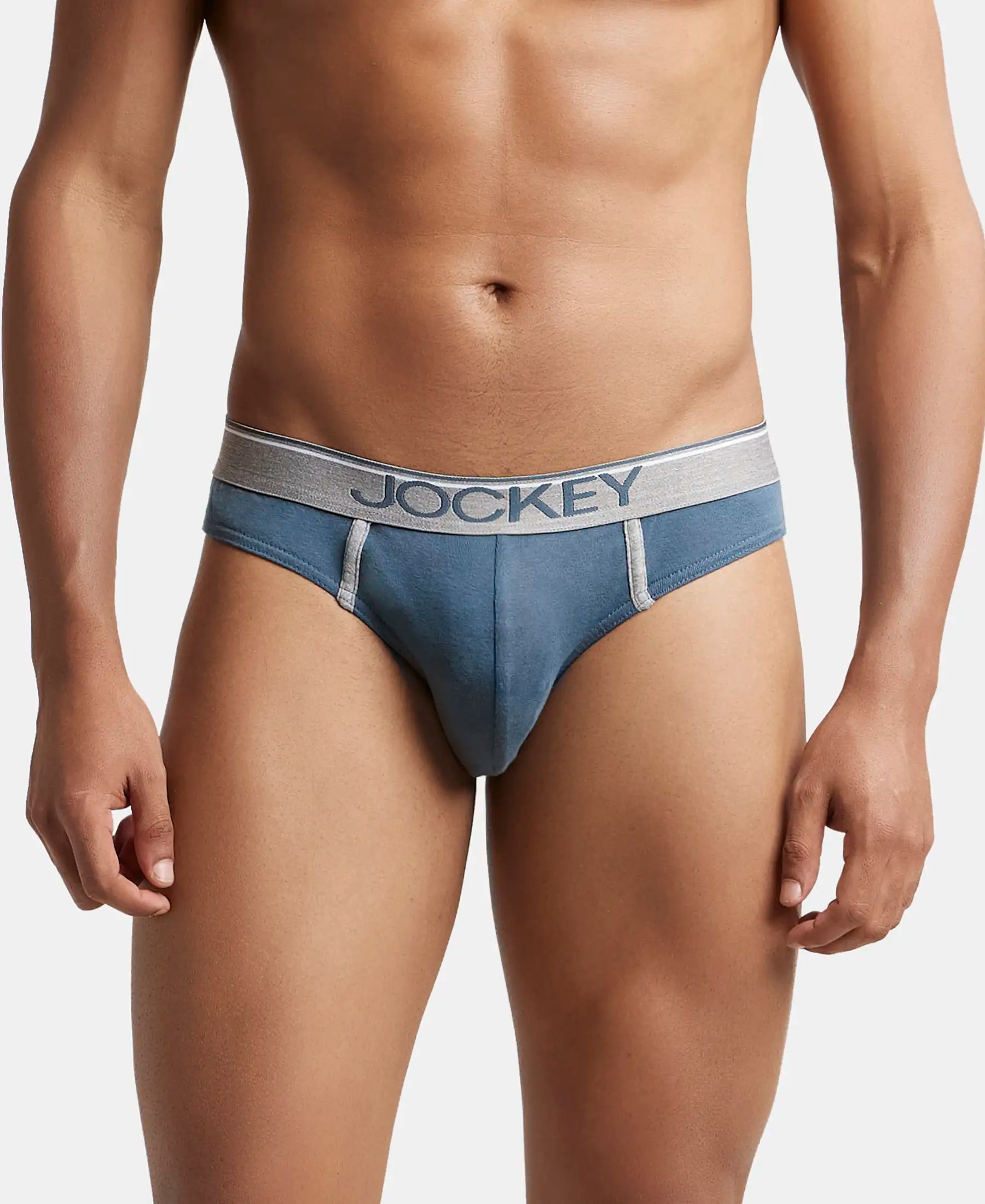Super Combed Cotton Rib Solid Brief with Ultrasoft Waistband - Assorted