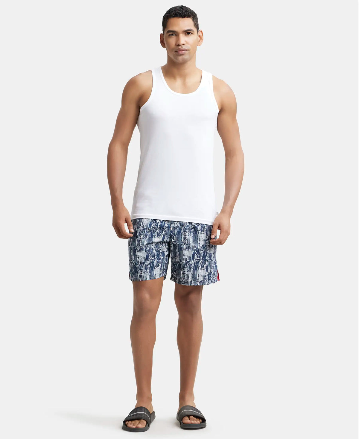 Super Combed Cotton Round Neck Sleeveless Vest - White (Pack of 2)