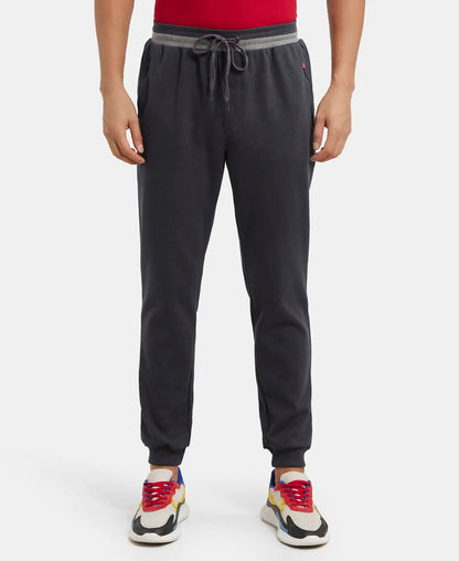 Super Combed Cotton Rich Pique Slim Fit Jogger with Zipper Pockets - Graphite