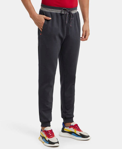 Super Combed Cotton Rich Pique Slim Fit Jogger with Zipper Pockets - Graphite