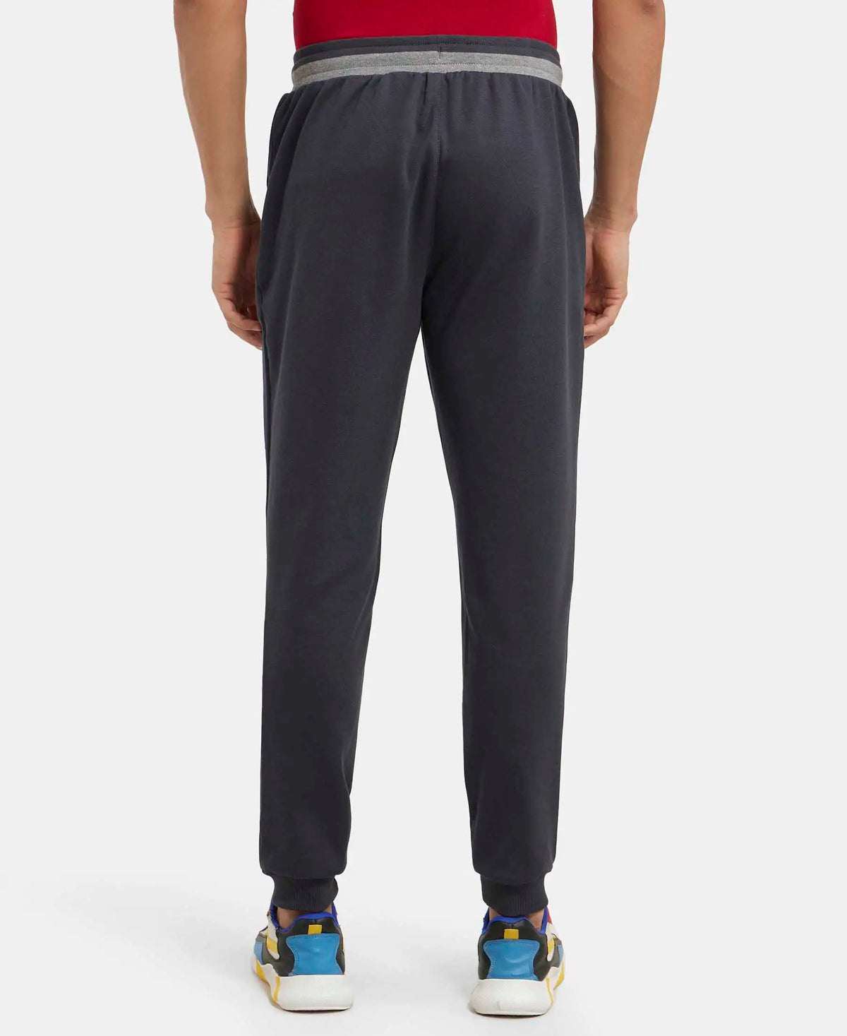 Super Combed Cotton Rich Pique Slim Fit Jogger with Zipper Pockets - Graphite