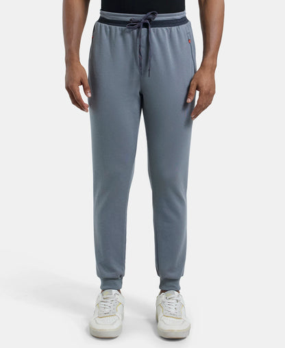 Super Combed Cotton Rich Pique Slim Fit Jogger with Zipper Pockets - Performance Grey