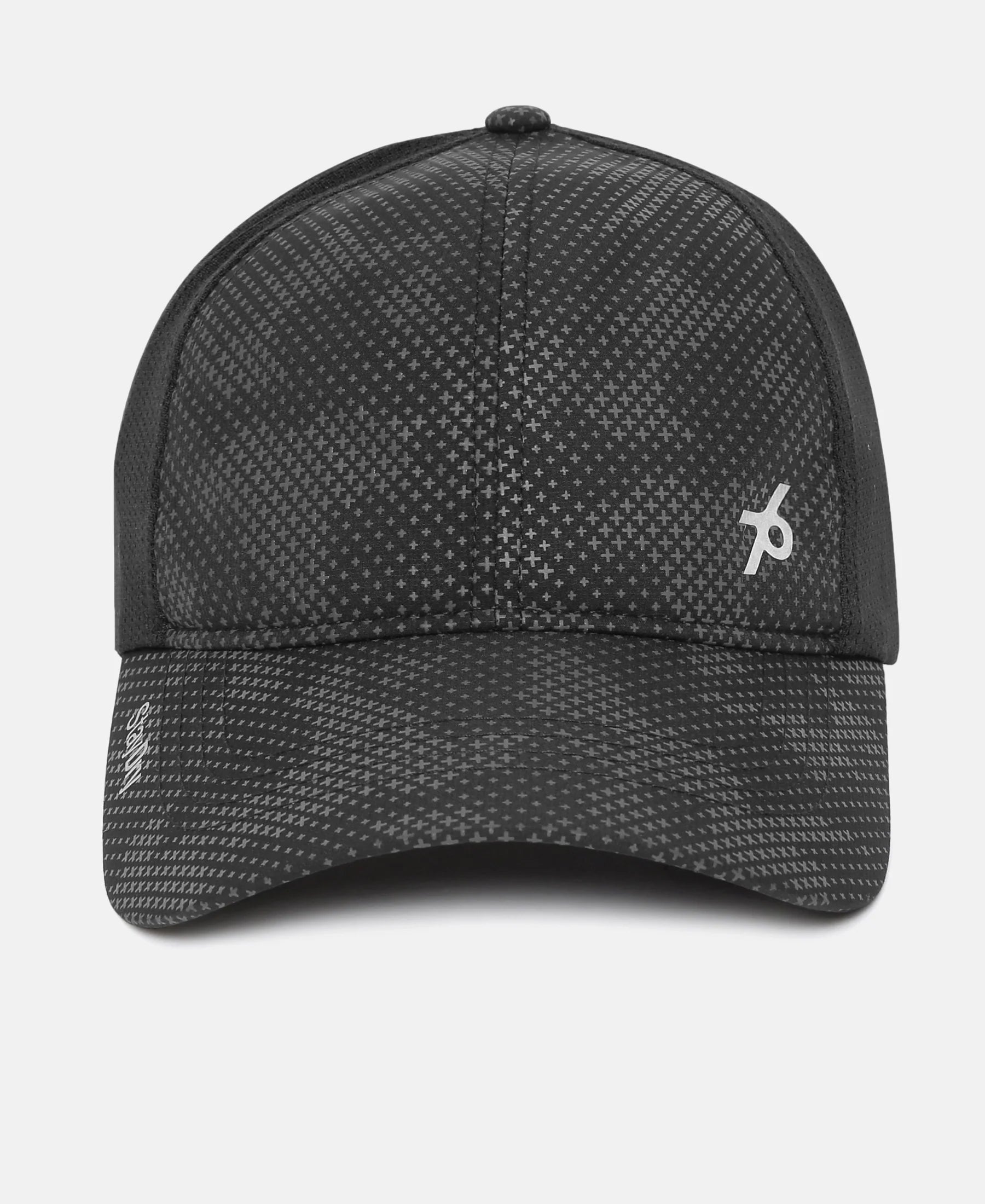Polyester Printed Cap with Adjustable Back Closure and StayDry Technology - Black