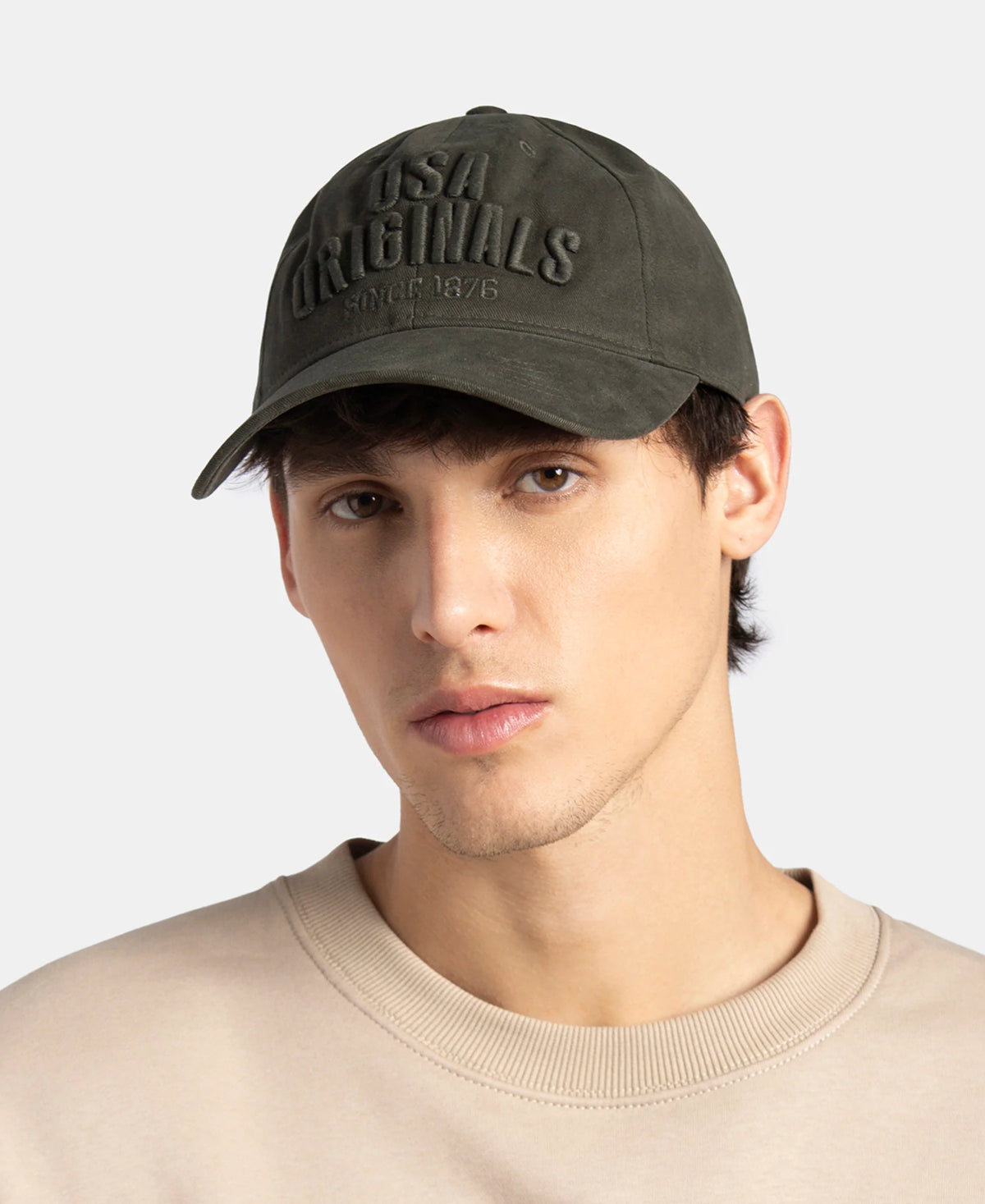Super Combed Cotton Solid Cap with Adjustable Back Closure - Olive