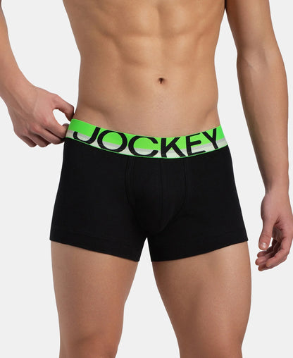 Super Combed Cotton Rib Solid Trunk with Ultrasoft Waistband - New Black