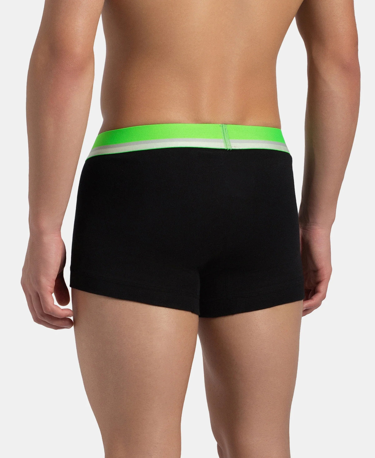Super Combed Cotton Rib Solid Trunk with Ultrasoft Waistband - New Black