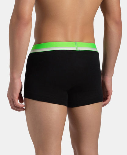 Super Combed Cotton Rib Solid Trunk with Ultrasoft Waistband - New Black