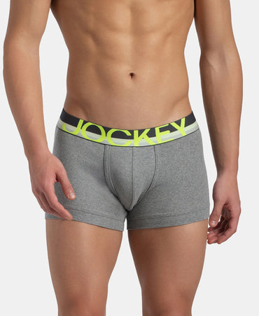 Super Combed Cotton Rib Solid Trunk with Ultrasoft Waistband - Grey (Pack of 2)