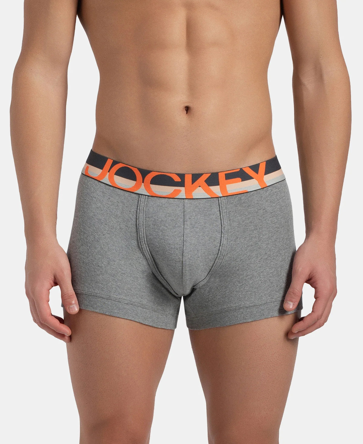 Super Combed Cotton Rib Solid Trunk with Ultrasoft Waistband - Grey (Pack of 2)