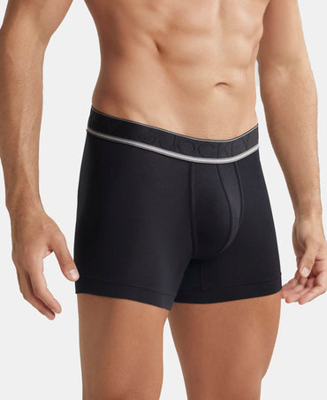 Tencel Micro Modal Elastane Stretch Solid Trunk with Natural StayFresh Properties - Black