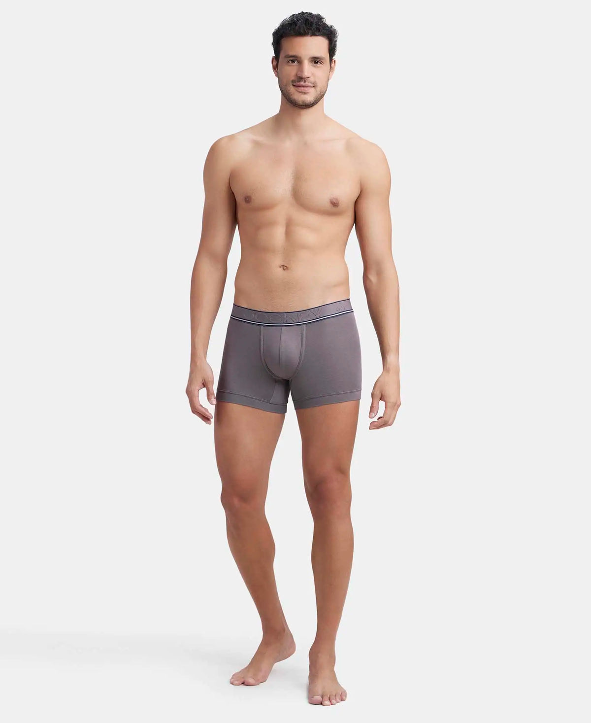 Tencel Micro Modal Elastane Stretch Solid Trunk with Natural StayFresh Properties - Gunmetal