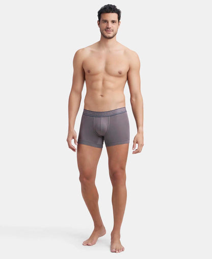 Tencel Micro Modal Elastane Stretch Solid Trunk with Natural StayFresh Properties - Gunmetal
